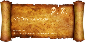Pákh Kandida névjegykártya